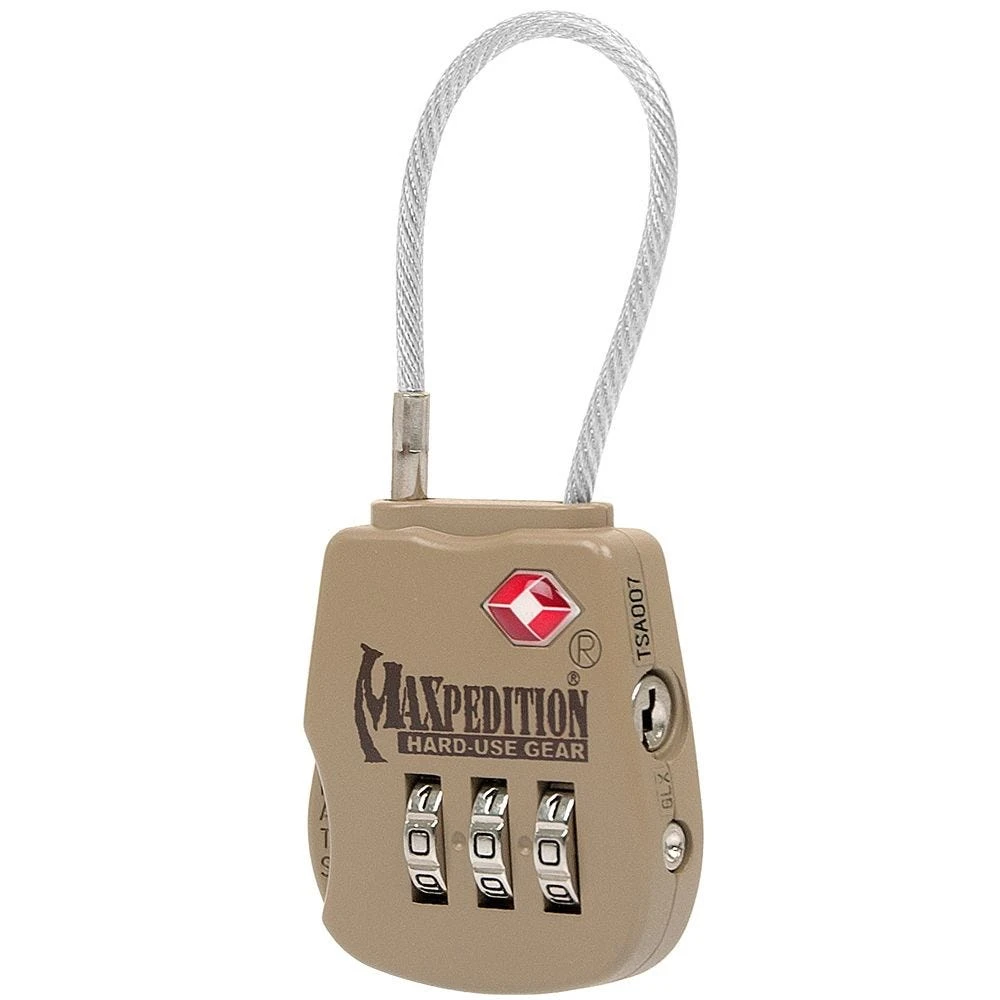 Maxpedition Tactical Luggage Lock Khaki 1 Maxpedition Tactical Luggage Lock Khaki
