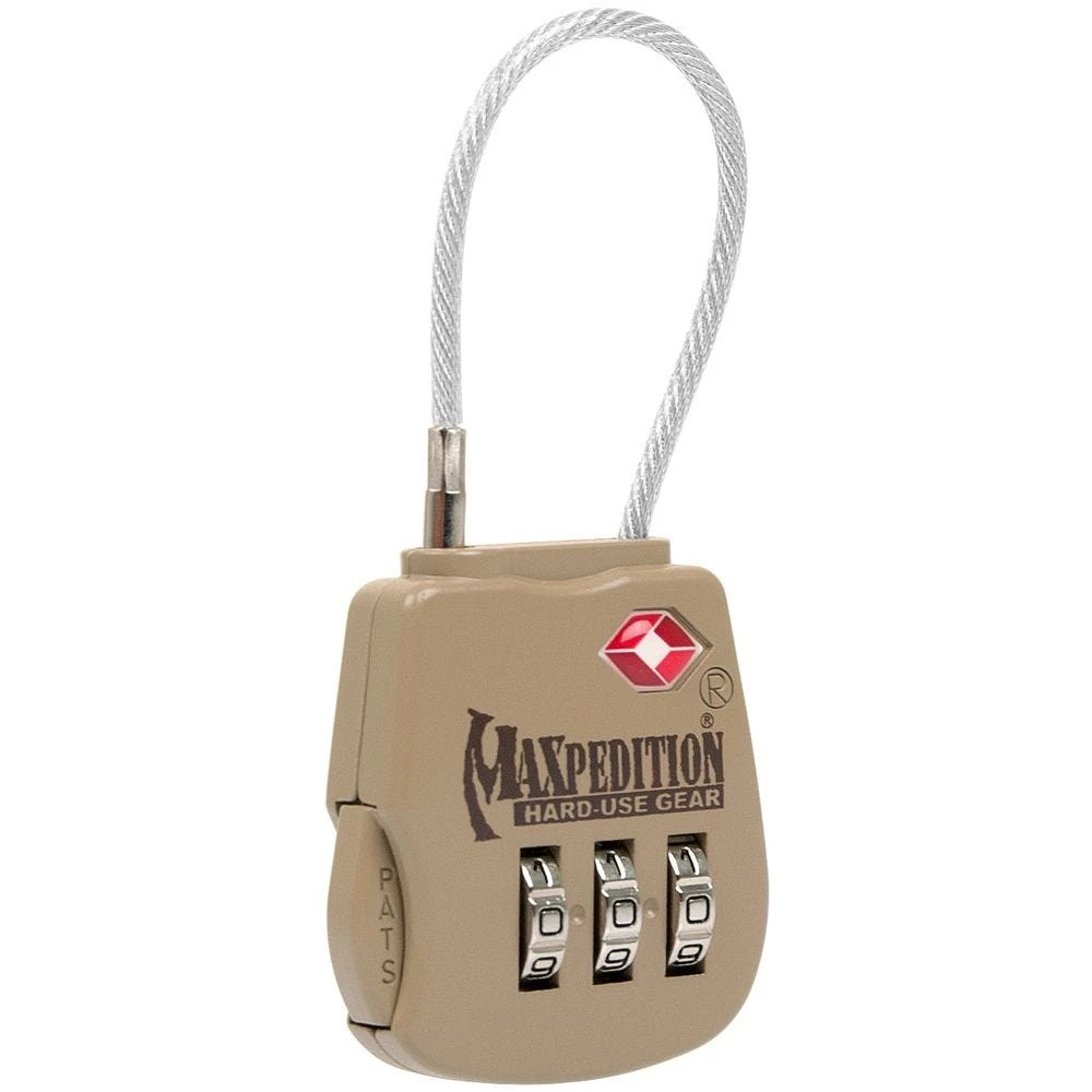 Maxpedition Tactical Luggage Lock Khaki 2 Maxpedition Tactical Luggage Lock Khaki - Image 2
