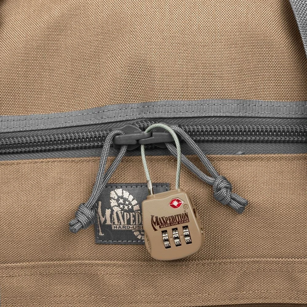 Maxpedition Tactical Luggage Lock Khaki 3 Maxpedition Tactical Luggage Lock Khaki - Image 3