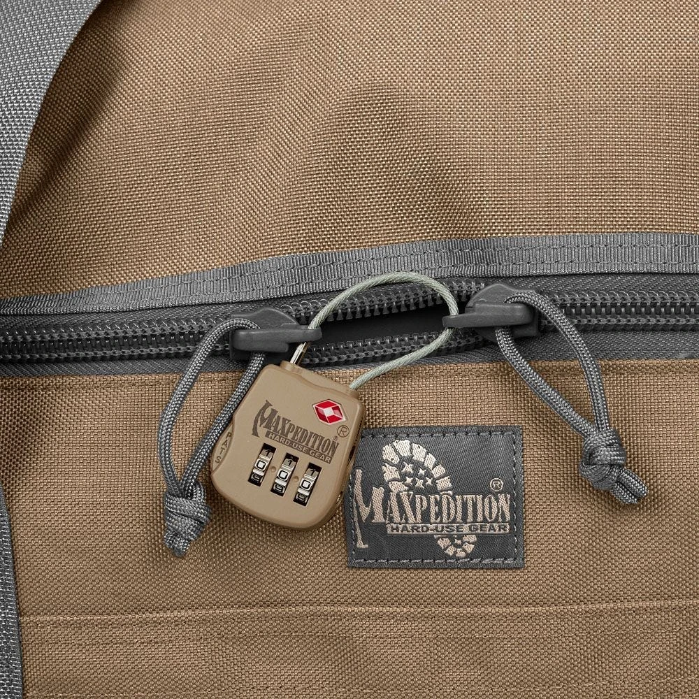Maxpedition Tactical Luggage Lock Khaki 4 Maxpedition Tactical Luggage Lock Khaki - Image 4