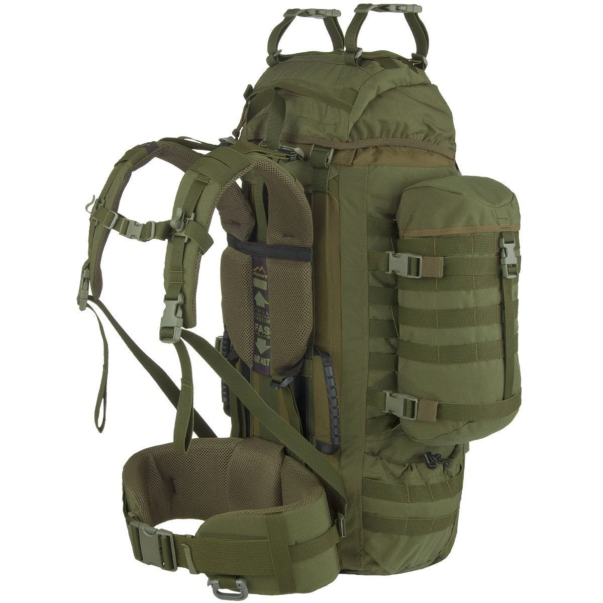 Wisport Raccoon 85L Rucksack Olive Green 2 Wisport Raccoon 85L Rucksack Olive Green - Image 2